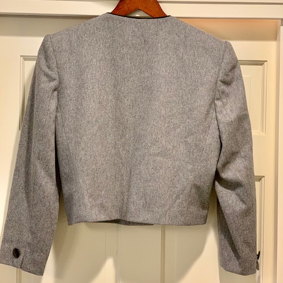 Vintage Cropped Wool Jacket with Black Trim 6P - Picture 2 of 7